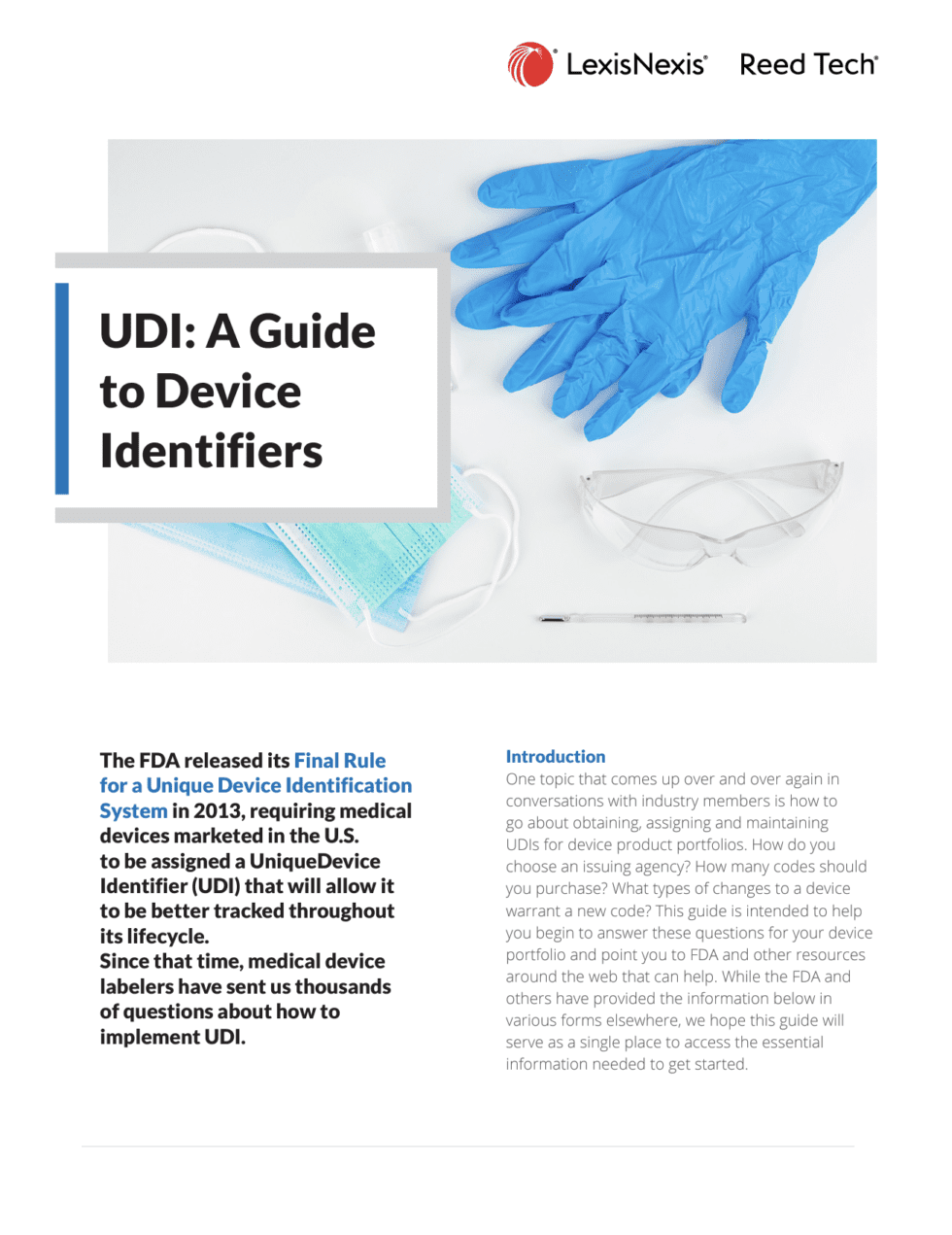 Udi A Guide To Device Identifiers Lexis Nexis Reed Tech